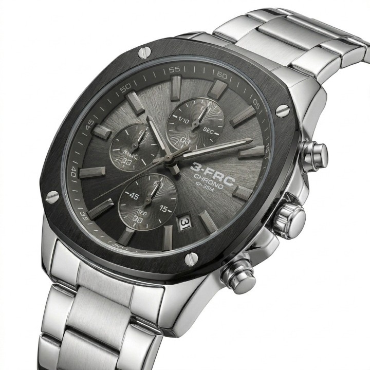 Reloj G-force Gr8490 Cronógrafo De Acero + Estuche Premium