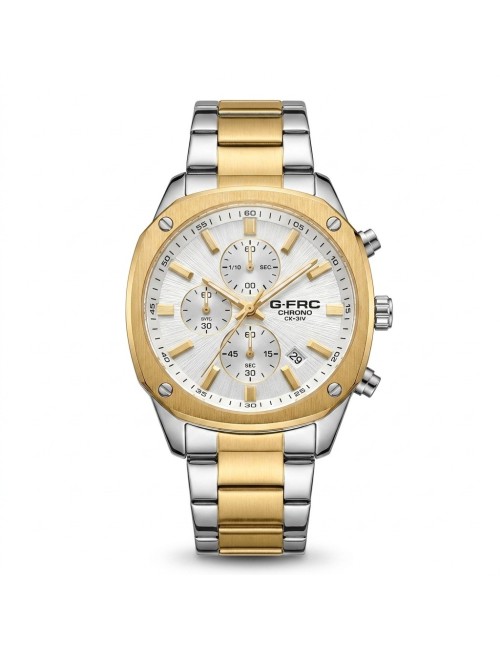 Reloj G-force Gr8490 Cronógrafo De Acero + Estuche Premium