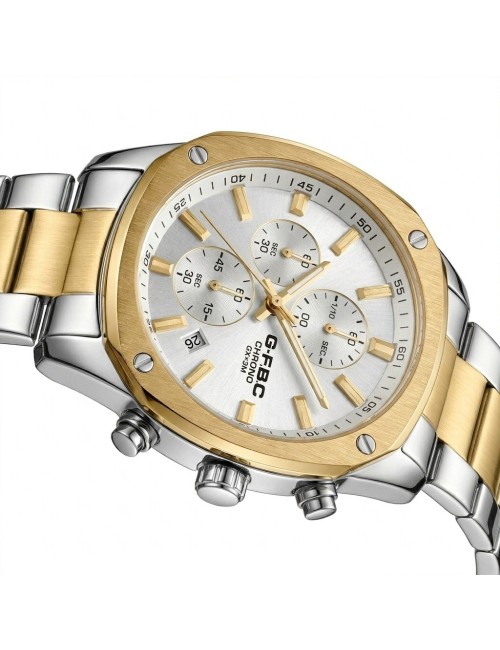 Reloj G-force Gr8490 Cronógrafo De Acero + Estuche Premium