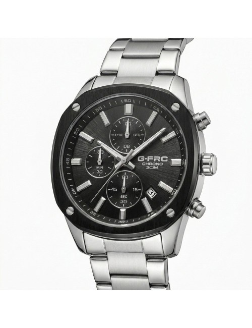 Reloj G-force Gr8490 Cronógrafo De Acero + Estuche Premium