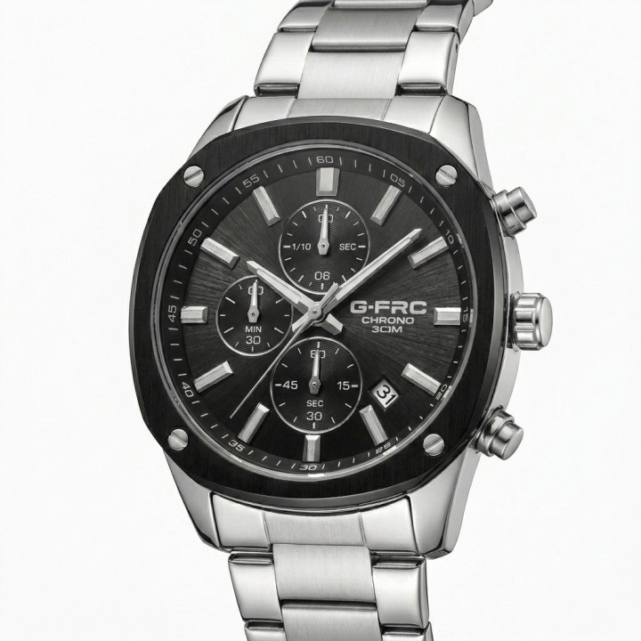 Reloj G-force Gr8490 Cronógrafo De Acero + Estuche Premium