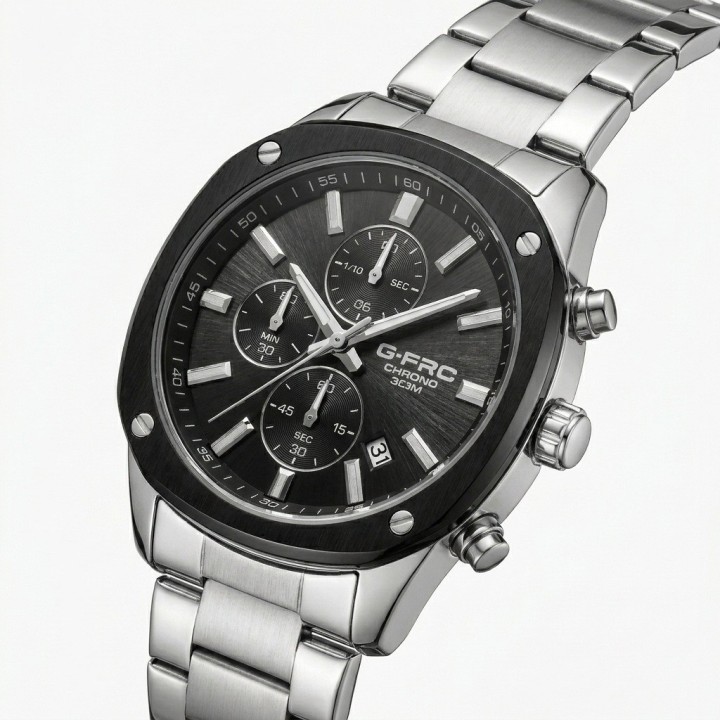 Reloj G-force Gr8490 Cronógrafo De Acero + Estuche Premium