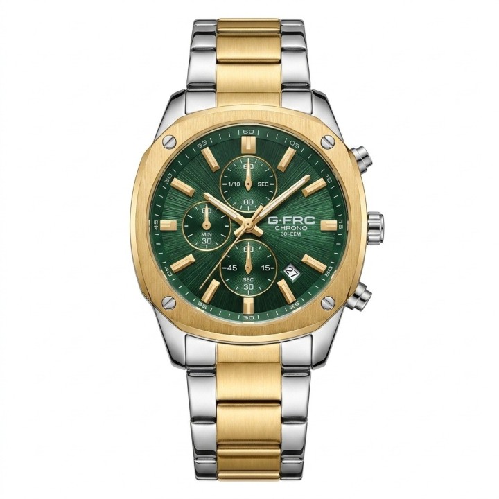 Reloj G-force Gr8490 Cronógrafo De Acero + Estuche Premium