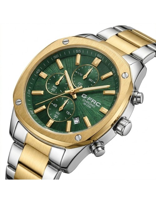 Reloj G-force Gr8490 Cronógrafo De Acero + Estuche Premium