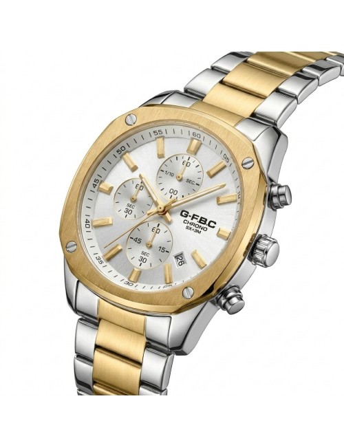 Reloj G-force Gr8490 Cronógrafo De Acero + Estuche Premium