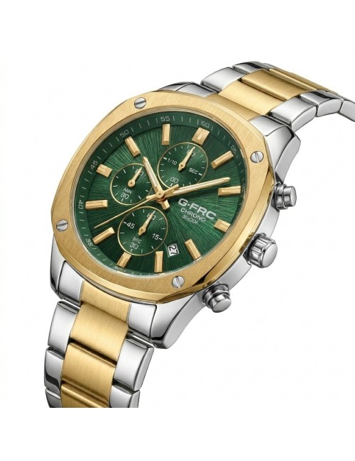 Reloj G-force Gr8490 Cronógrafo De Acero + Estuche Premium