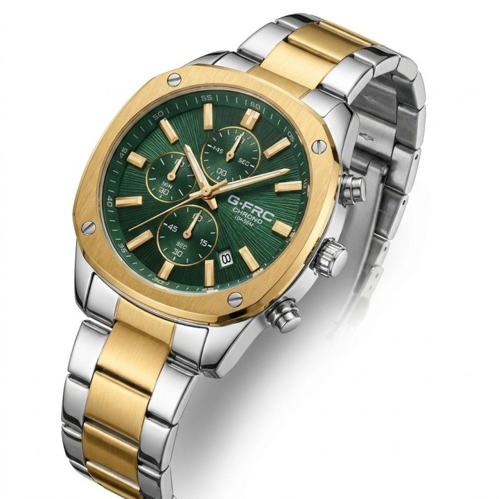 Reloj G-force Gr8490 Cronógrafo De Acero + Estuche Premium