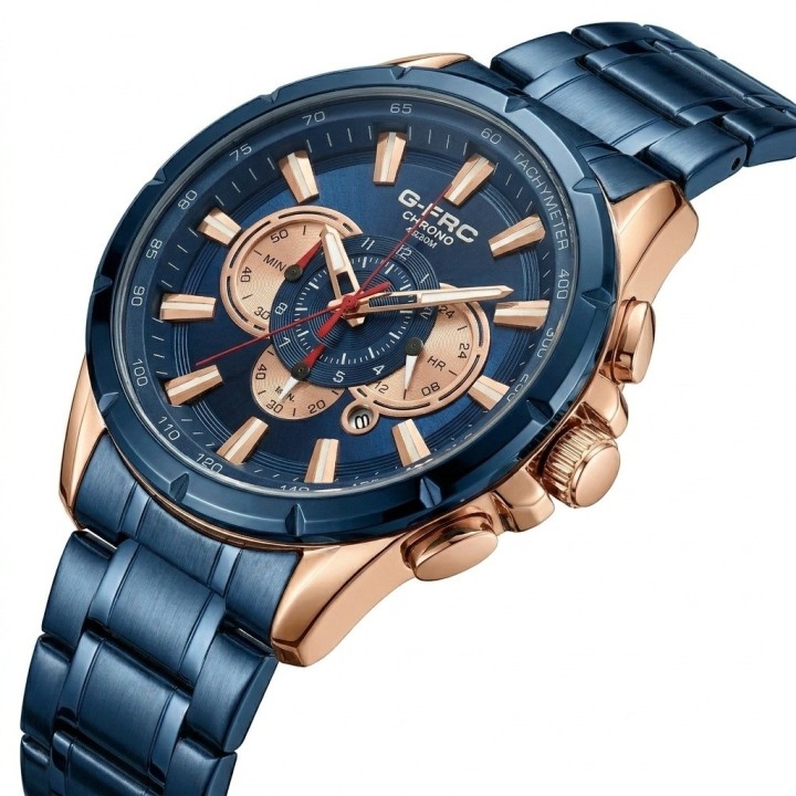 Reloj G-force Gr8363 Cronógrafo De Acero + Estuche Premium