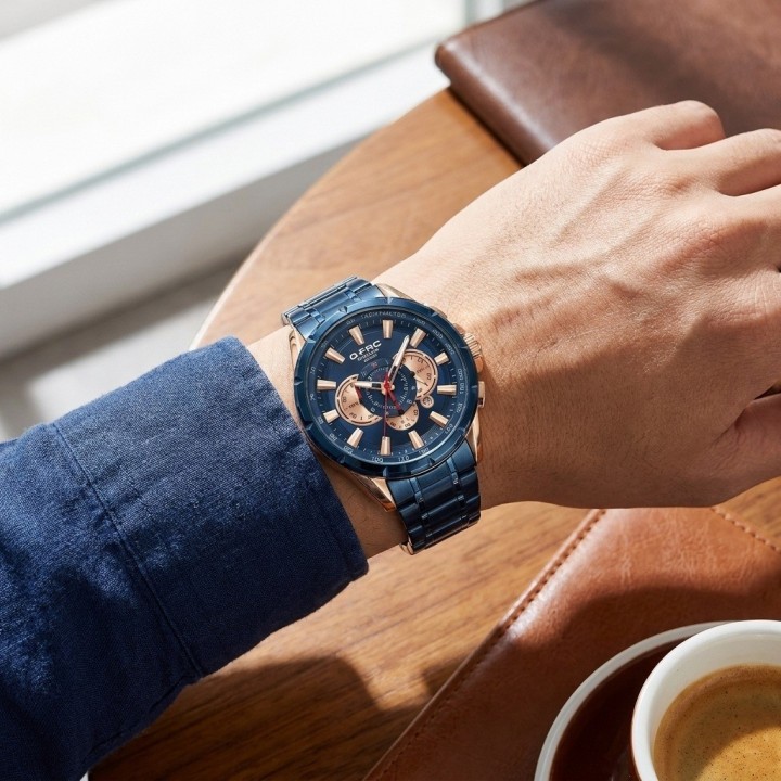 Reloj G-force Gr8363 Cronógrafo De Acero + Estuche Premium