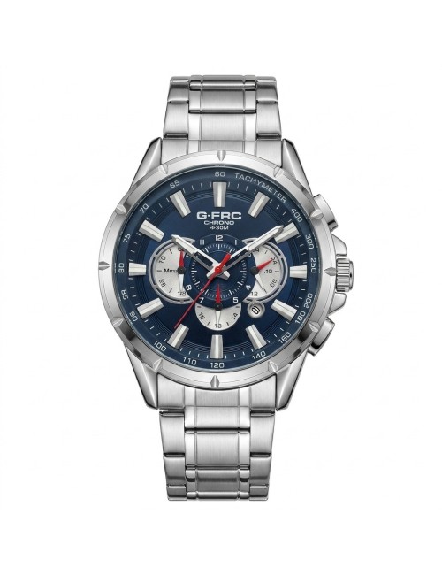 Reloj G-force Gr8363 Cronógrafo De Acero + Estuche Premium