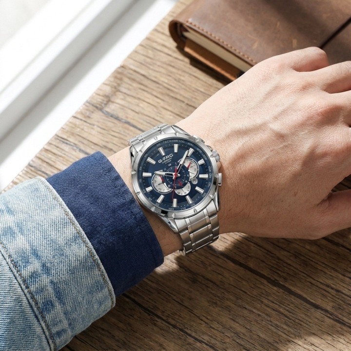 Reloj G-force Gr8363 Cronógrafo De Acero + Estuche Premium