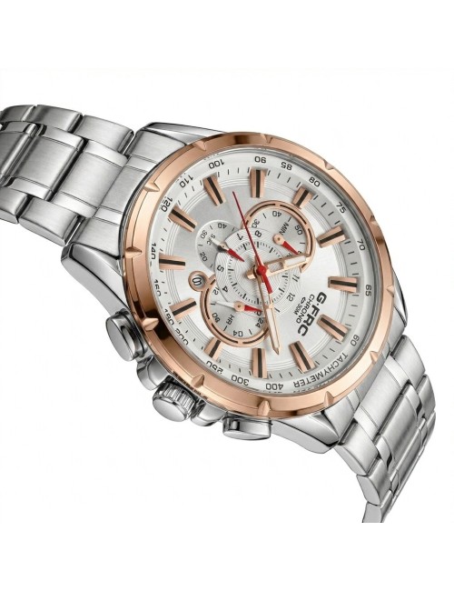 Reloj G-force Gr8363 Cronógrafo De Acero + Estuche Premium