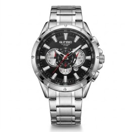 Reloj G-force Gr8363 Cronógrafo De Acero + Estuche Premium