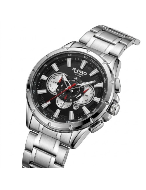 Reloj G-force Gr8363 Cronógrafo De Acero + Estuche Premium