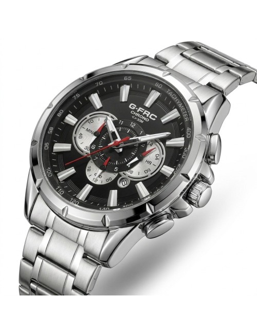 Reloj G-force Gr8363 Cronógrafo De Acero + Estuche Premium