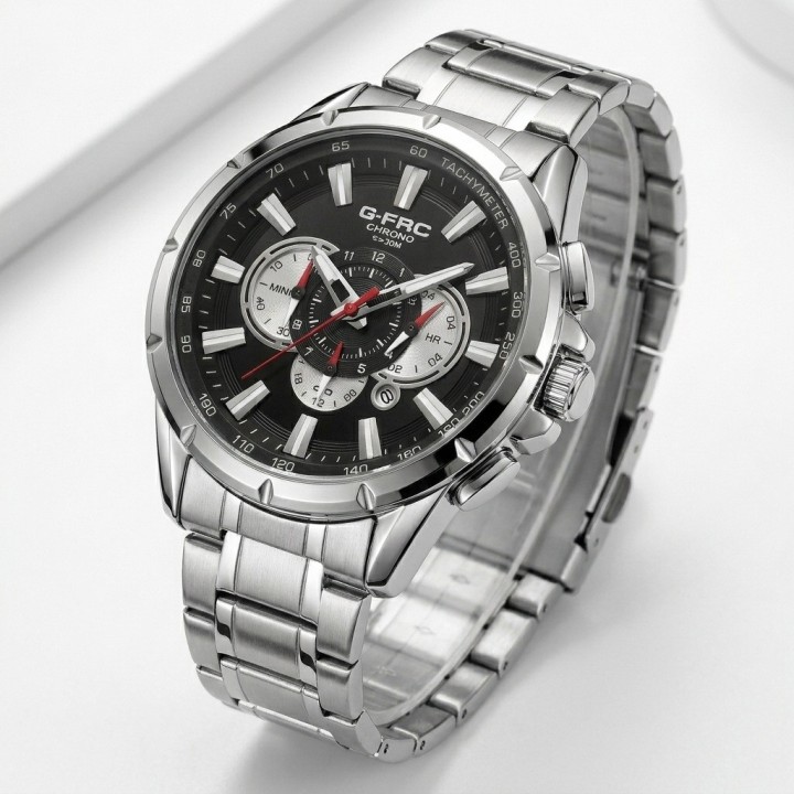 Reloj G-force Gr8363 Cronógrafo De Acero + Estuche Premium