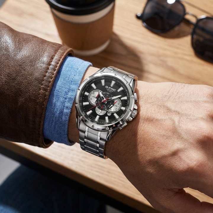 Reloj G-force Gr8363 Cronógrafo De Acero + Estuche Premium
