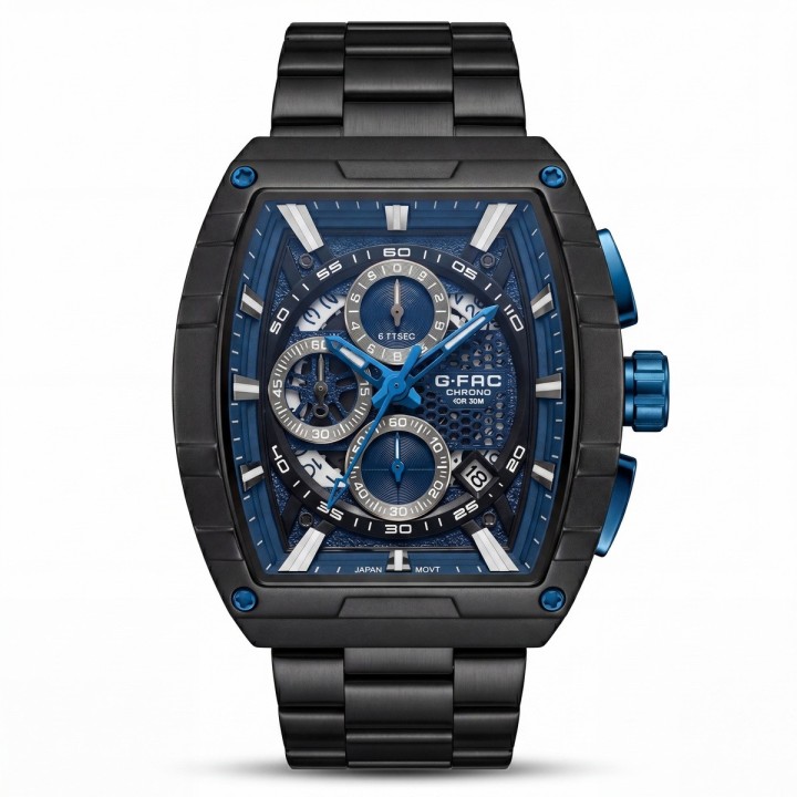 Reloj G-force Gf8066 Cronógrafo Acero + Estuche Premium