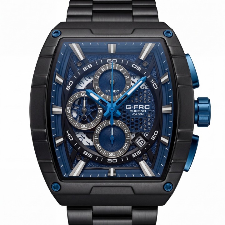 Reloj G-force Gf8066 Cronógrafo Acero + Estuche Premium