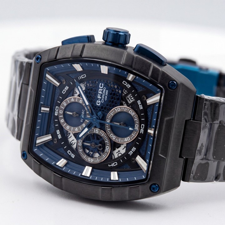 Reloj G-force Gf8066 Cronógrafo Acero + Estuche Premium
