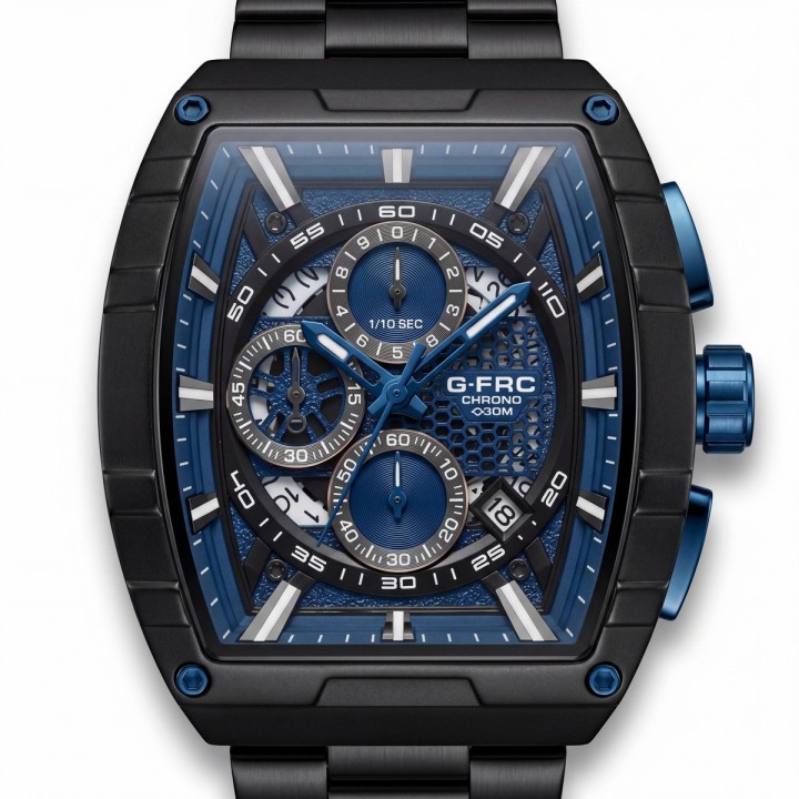 Reloj G-force Gf8066 Cronógrafo Acero + Estuche Premium