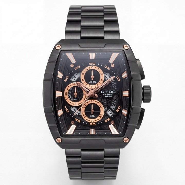 Reloj G-force Gf8066 Cronógrafo Acero + Estuche Premium