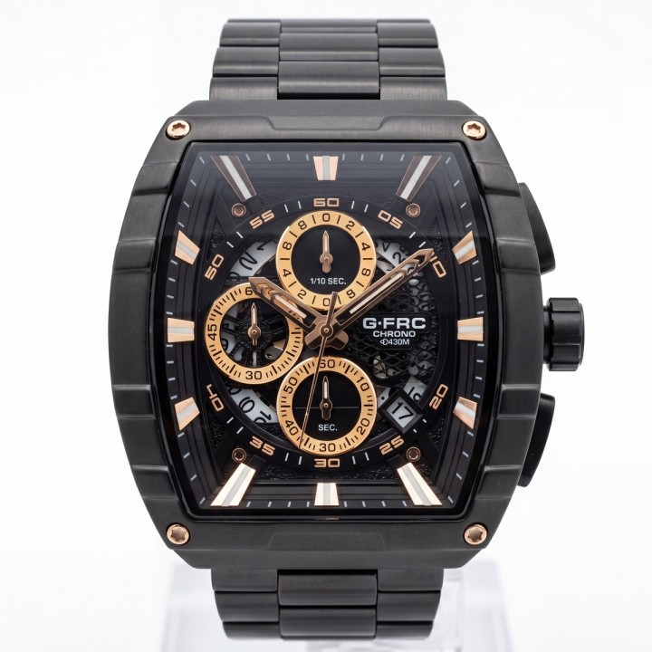 Reloj G-force Gf8066 Cronógrafo Acero + Estuche Premium