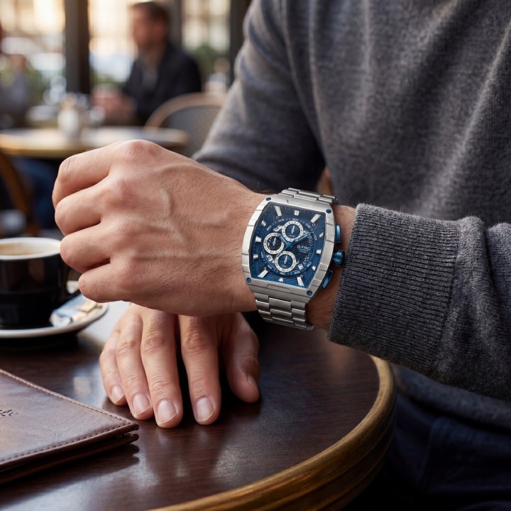 Reloj G-force Gf8066 Cronógrafo Acero + Estuche Premium