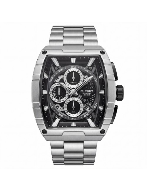 Reloj G-force Gf8066 Cronógrafo Acero + Estuche Premium