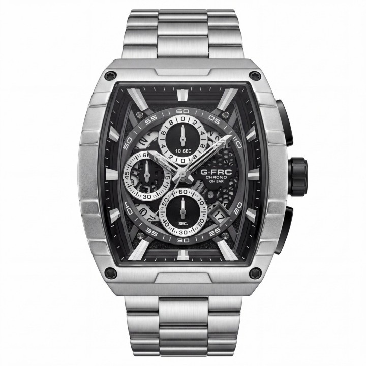 Reloj G-force Gf8066 Cronógrafo Acero + Estuche Premium