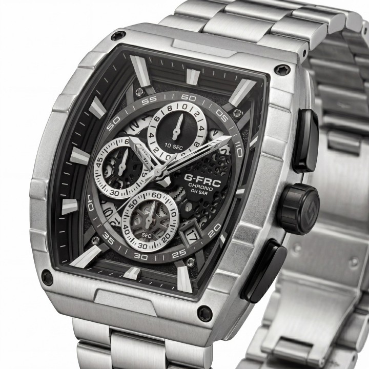 Reloj G-force Gf8066 Cronógrafo Acero + Estuche Premium