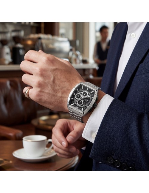 Reloj G-force Gf8066 Cronógrafo Acero + Estuche Premium