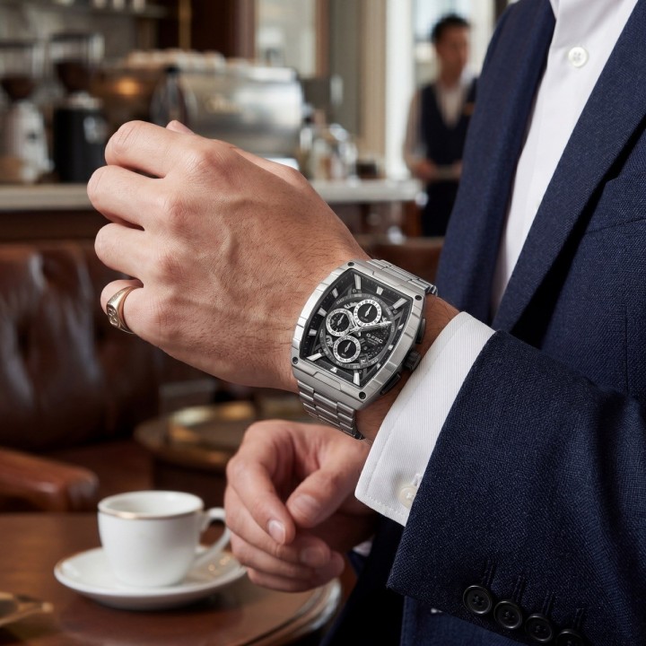Reloj G-force Gf8066 Cronógrafo Acero + Estuche Premium