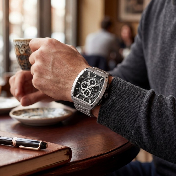 Reloj G-force Gf8066 Cronógrafo Acero + Estuche Premium