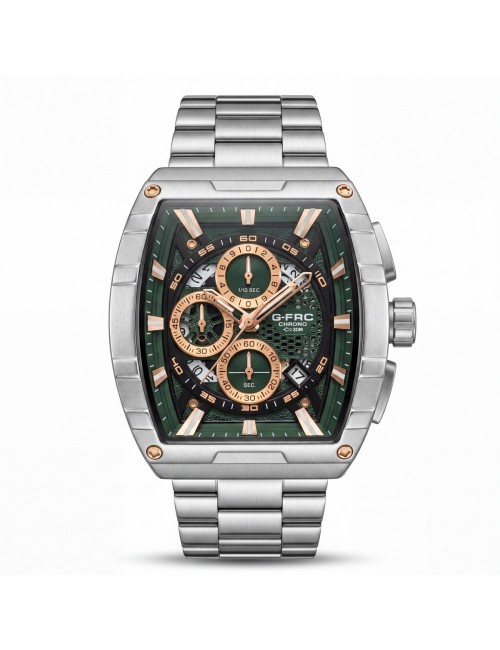 Reloj G-force Gf8066 Cronógrafo Acero + Estuche Premium
