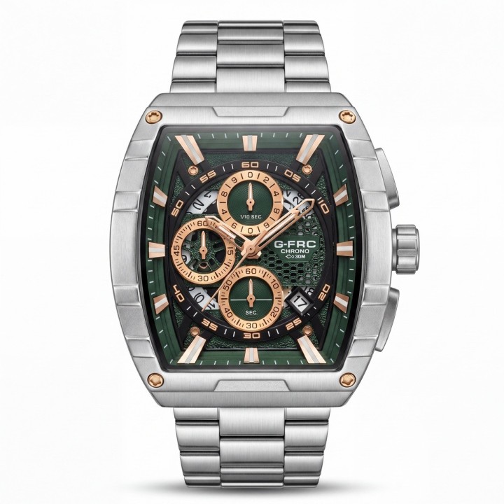 Reloj G-force Gf8066 Cronógrafo Acero + Estuche Premium