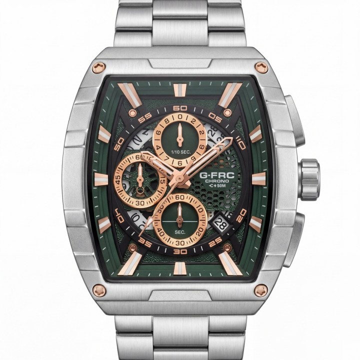 Reloj G-force Gf8066 Cronógrafo Acero + Estuche Premium