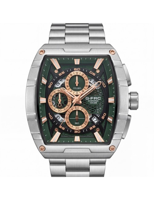 Reloj G-force Gf8066 Cronógrafo Acero + Estuche Premium