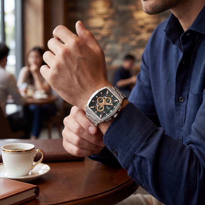 Reloj G-force Gf8066 Cronógrafo Acero + Estuche Premium