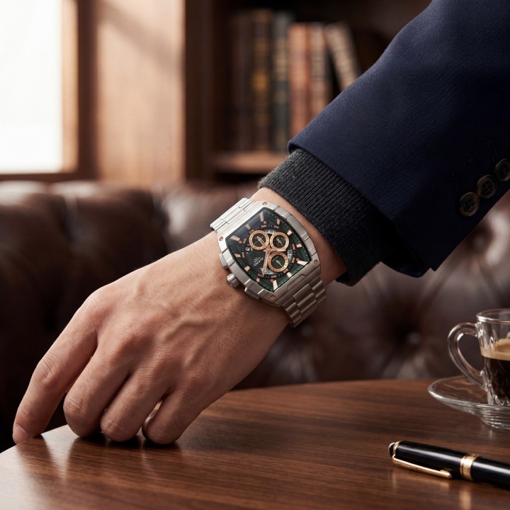 Reloj G-force Gf8066 Cronógrafo Acero + Estuche Premium