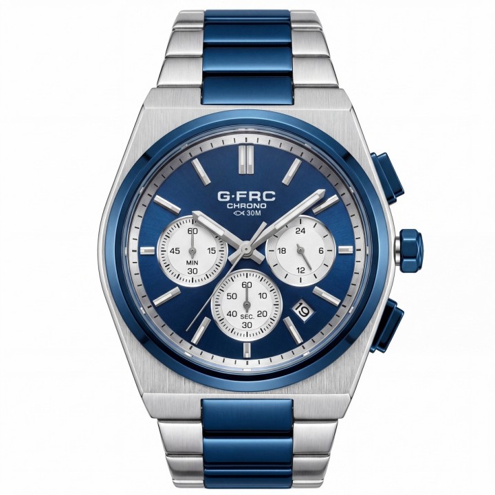 Reloj G-force Gf8048g Cronógrafo De Acero + Estuche Premium