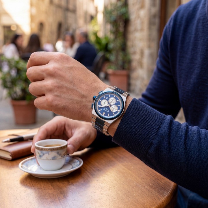 Reloj G-force Gf8048g Cronógrafo De Acero + Estuche Premium