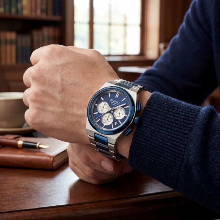 Reloj G-force Gf8048g Cronógrafo De Acero + Estuche Premium