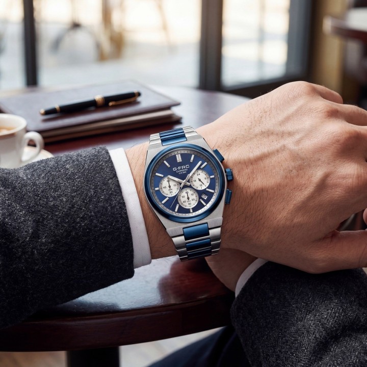 Reloj G-force Gf8048g Cronógrafo De Acero + Estuche Premium