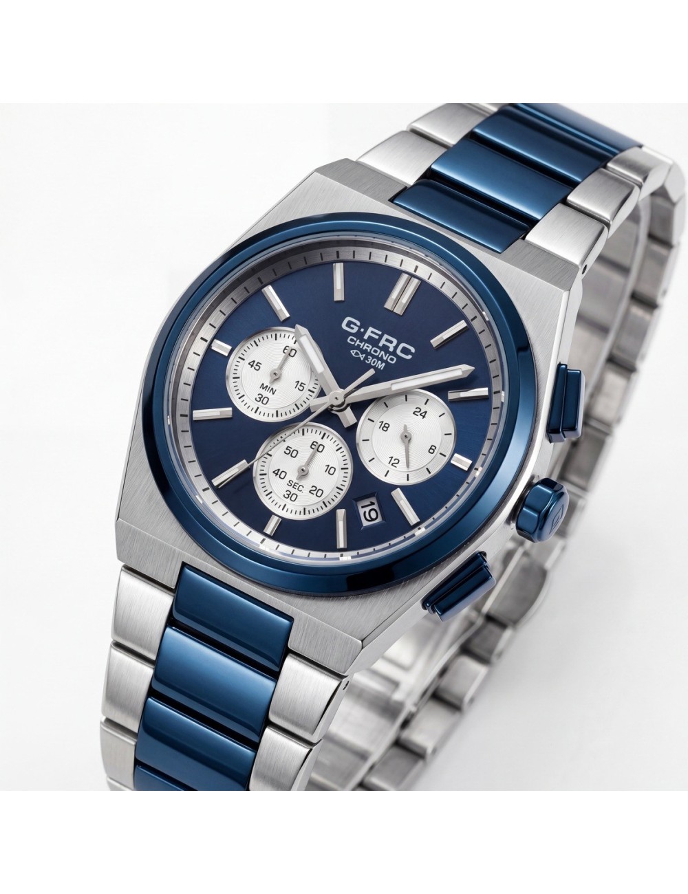 Reloj G-force Gf8048g Cronógrafo De Acero + Estuche Premium