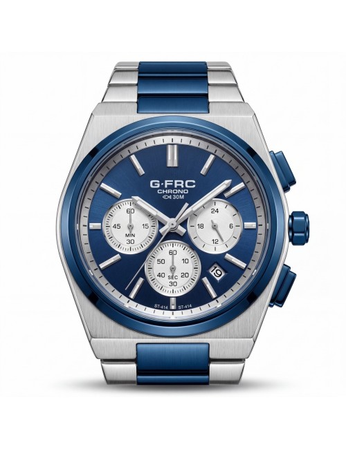 Reloj G-force Gf8048g Cronógrafo De Acero + Estuche Premium
