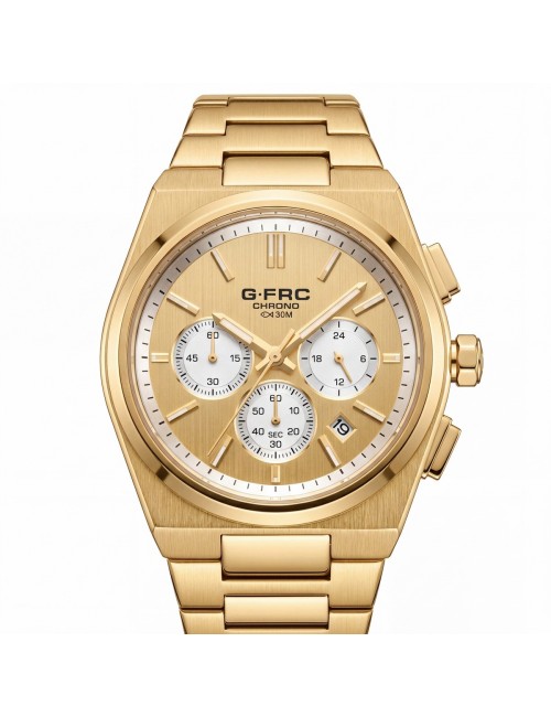 Reloj G-force Gf8048g Cronógrafo De Acero + Estuche Premium