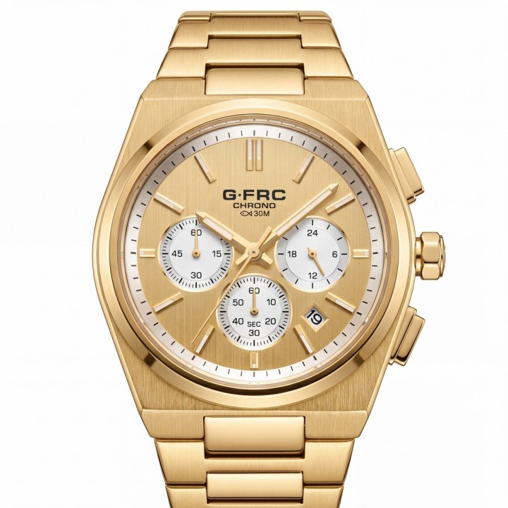 Reloj G-force Gf8048g Cronógrafo De Acero + Estuche Premium