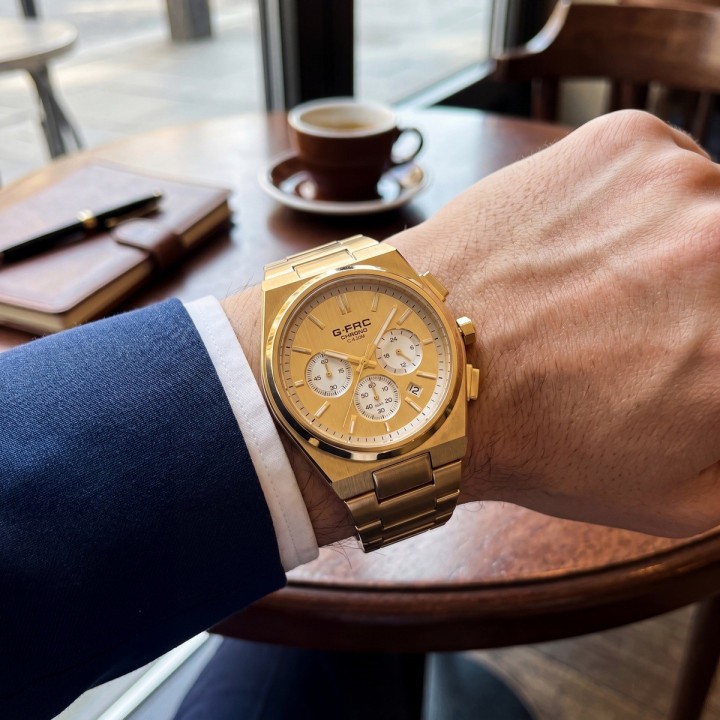 Reloj G-force Gf8048g Cronógrafo De Acero + Estuche Premium