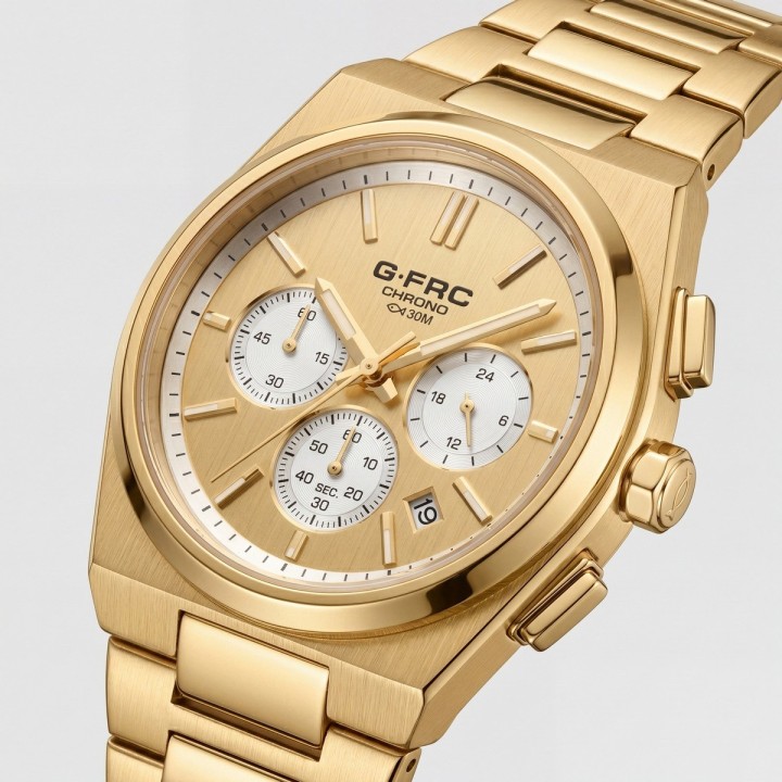 Reloj G-force Gf8048g Cronógrafo De Acero + Estuche Premium